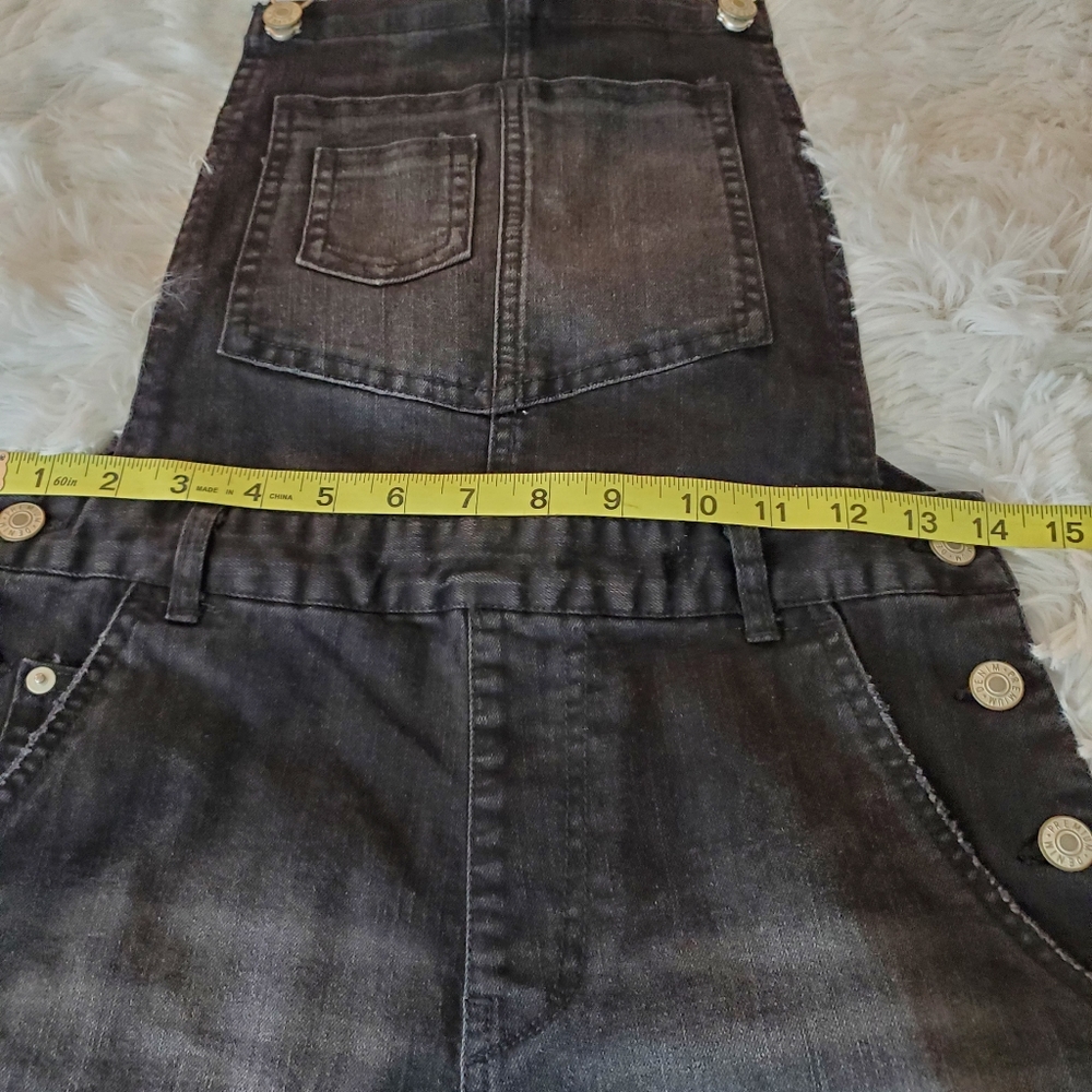 Love Tree Black Denim Overall Shorts - Picture 5 of 11